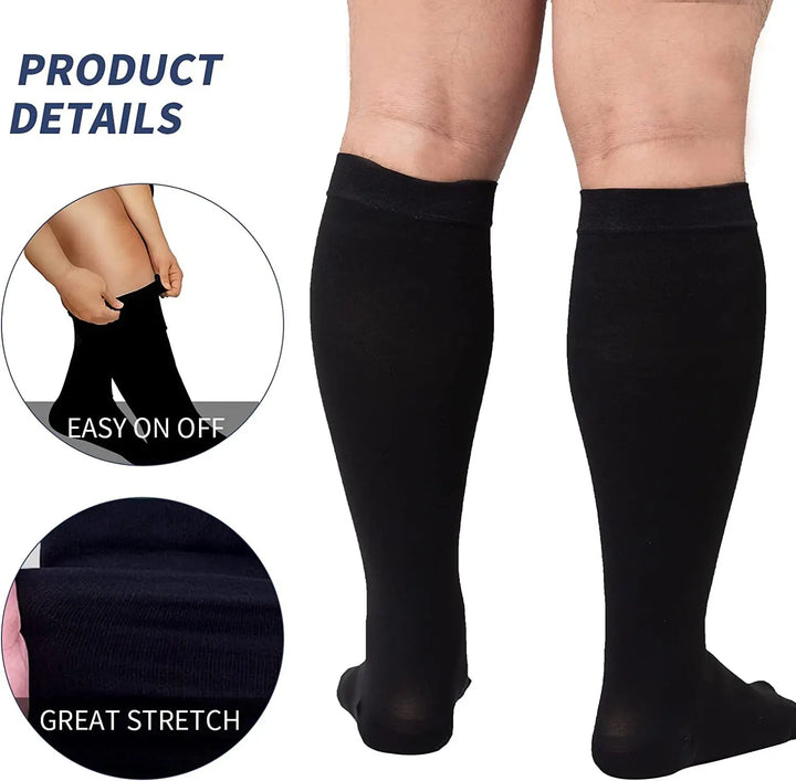 Chaussettes de compression extra larges 